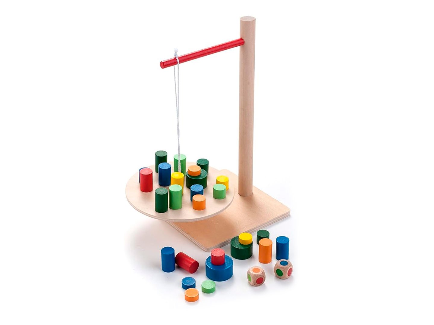 Juego de balanza de madera